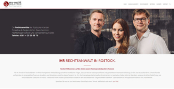 Rechtsanwälte in Rostock mit neuer Internetseite von bm&partner.