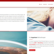 Neues Webdesign für die Augenlaser Praxis in Rostock.