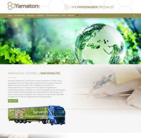 Internetseite der Yamaton Paper GmbH in Rostock